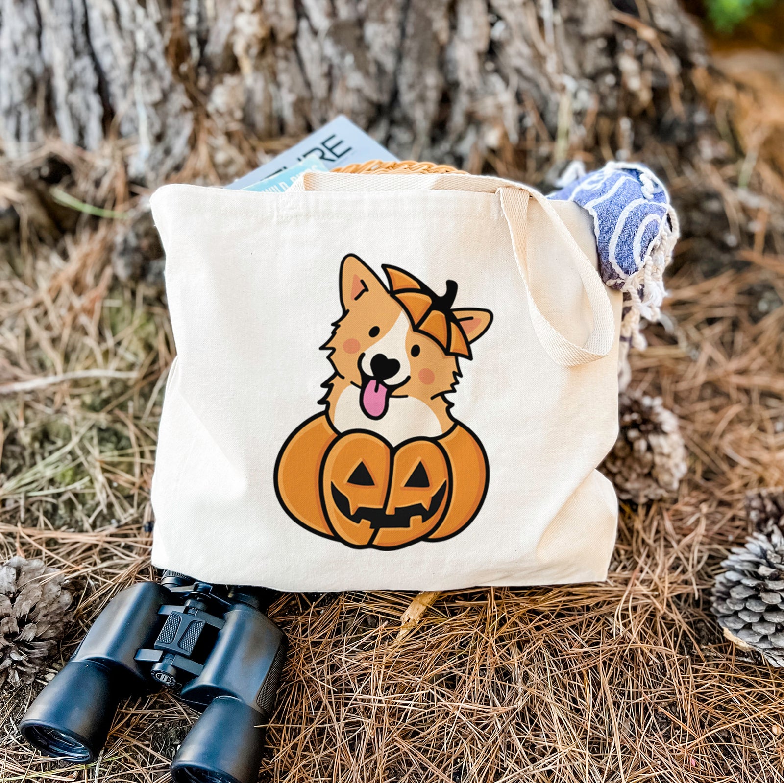 Pumpkin Pup - Corgi - Tote Bag