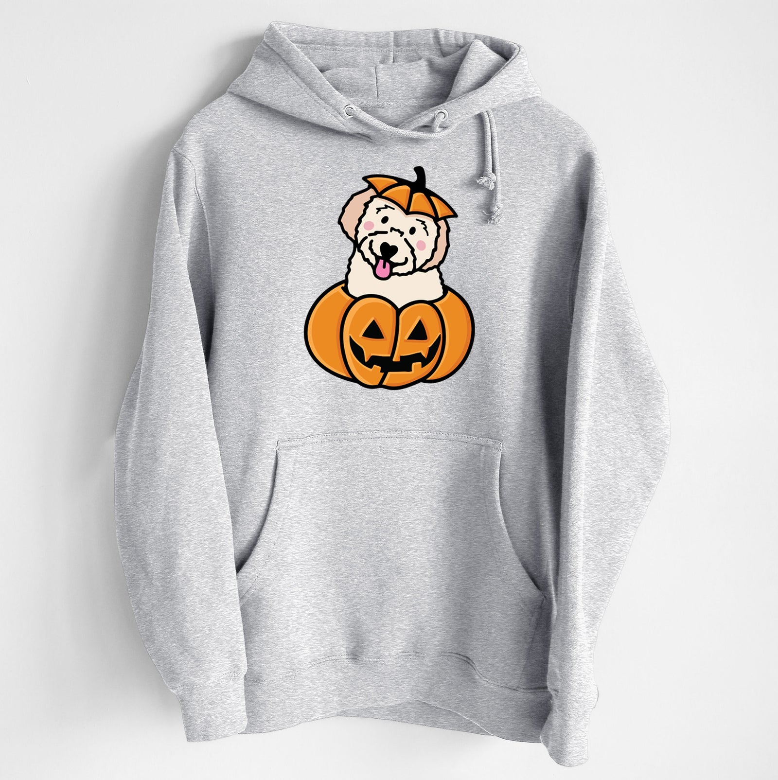 Pumpkin Pup - Doodle - Heavyweight Fleece Hoodie