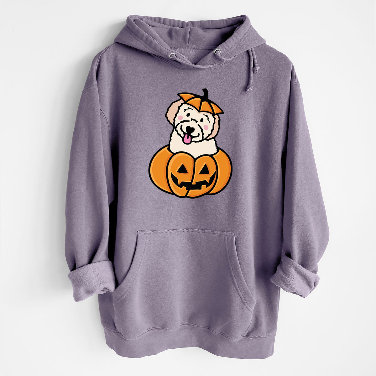 Pumpkin Pup - Doodle - Heavyweight Fleece Hoodie