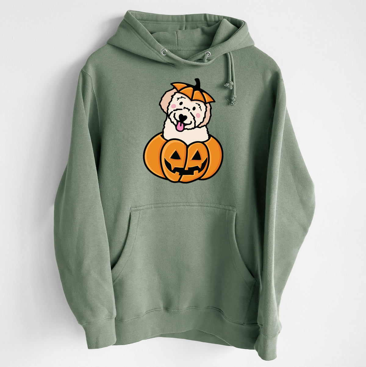 Pumpkin Pup - Doodle - Heavyweight Fleece Hoodie