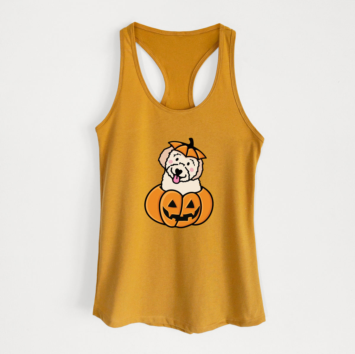 Pumpkin Pup - Doodle - Women's Racerback Tanktop