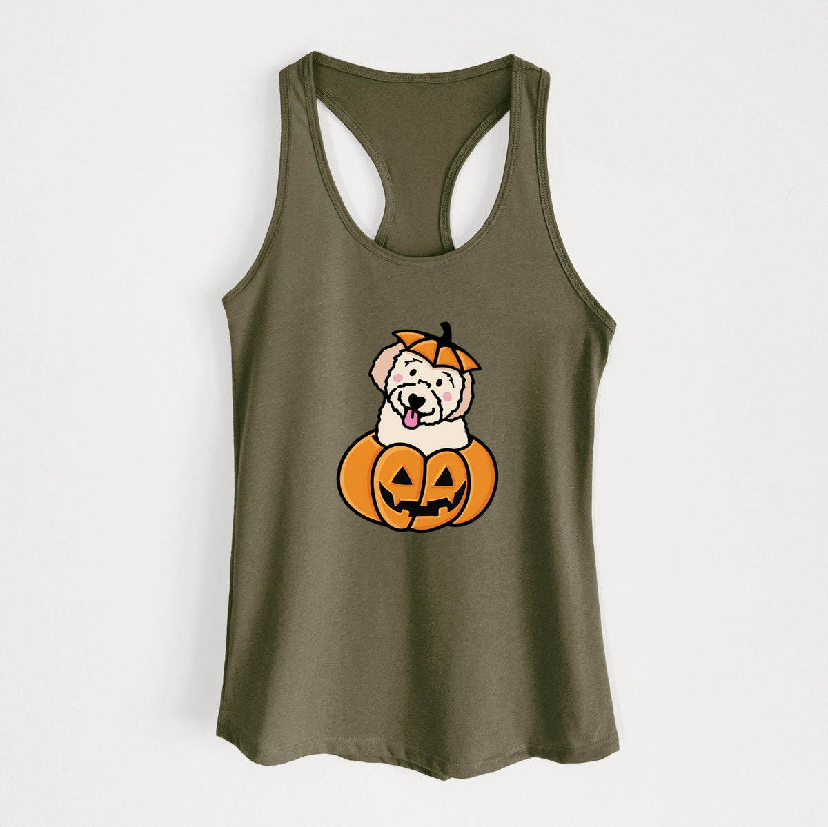 Pumpkin Pup - Doodle - Women's Racerback Tanktop