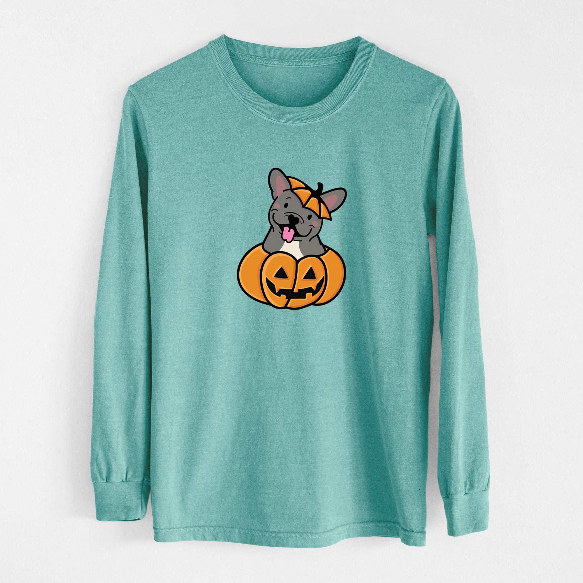 Pumpkin Pup - French Bulldog - Heavyweight 100% Cotton Long Sleeve
