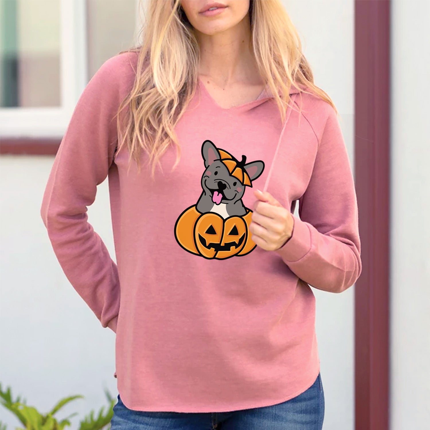 Pumpkin Pup - French Bulldog - Cali Wave Hooded Sweatshirt
