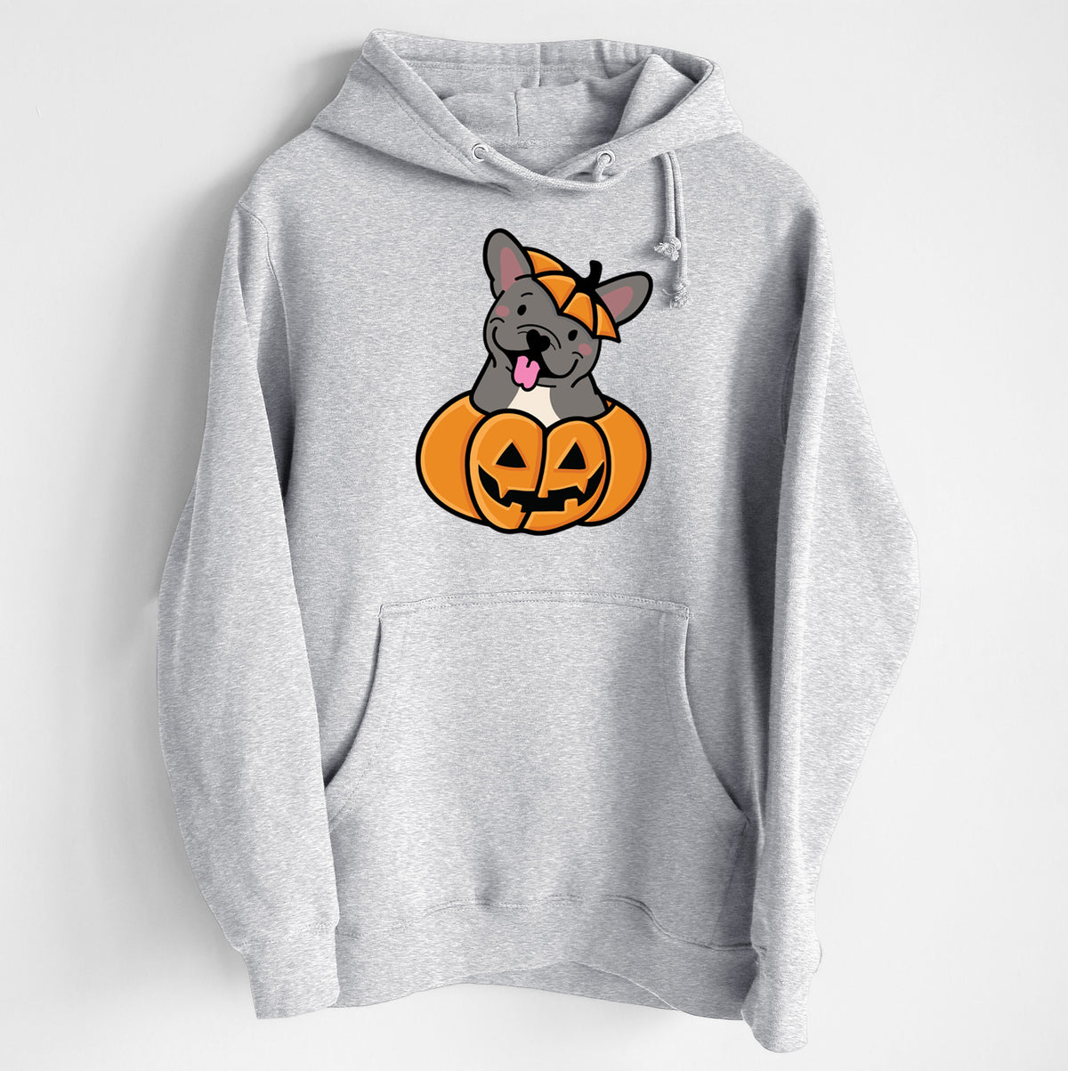 Pumpkin Pup - French Bulldog - Heavyweight Fleece Hoodie