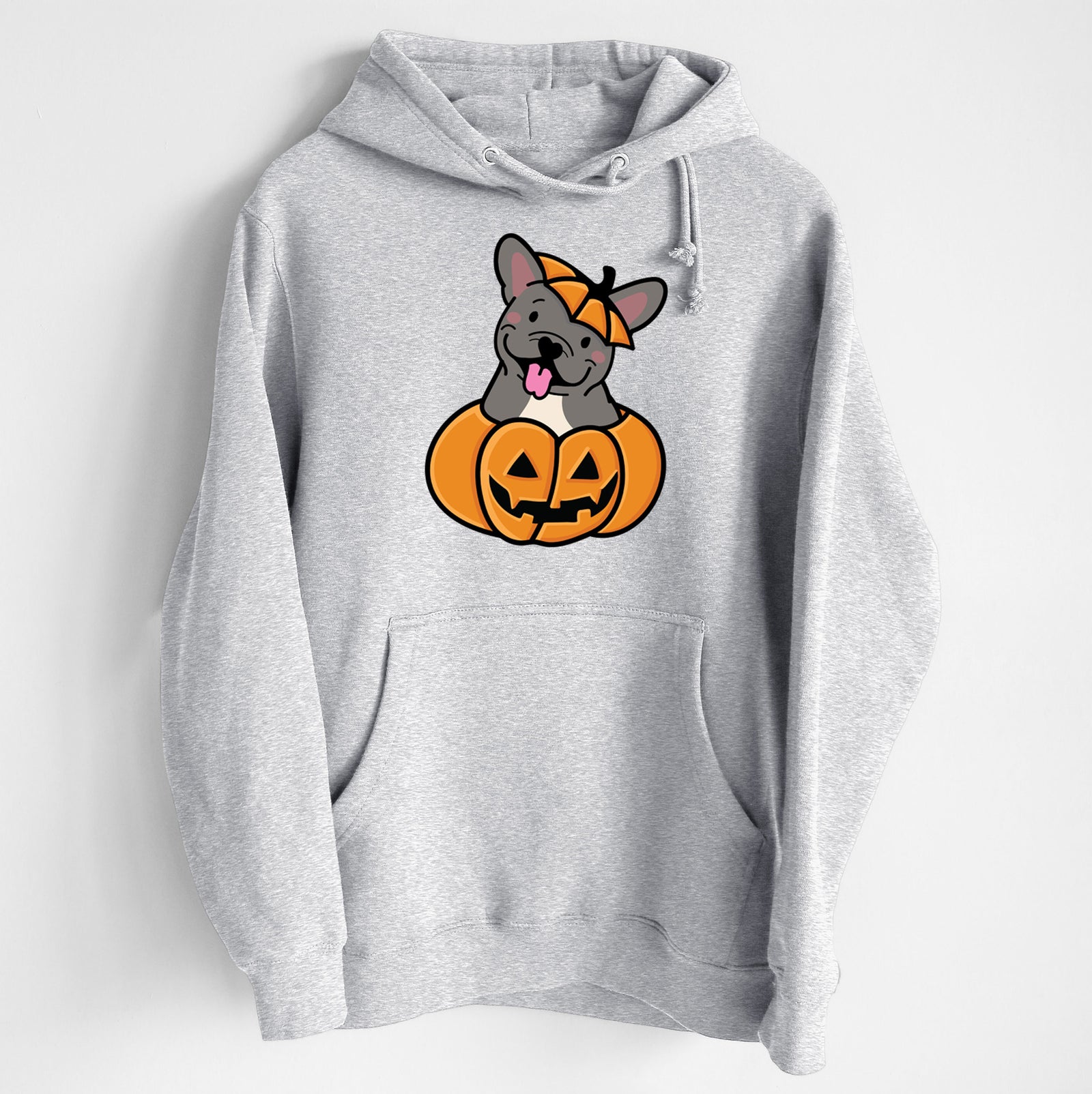 Pumpkin Pup - French Bulldog - Heavyweight Fleece Hoodie