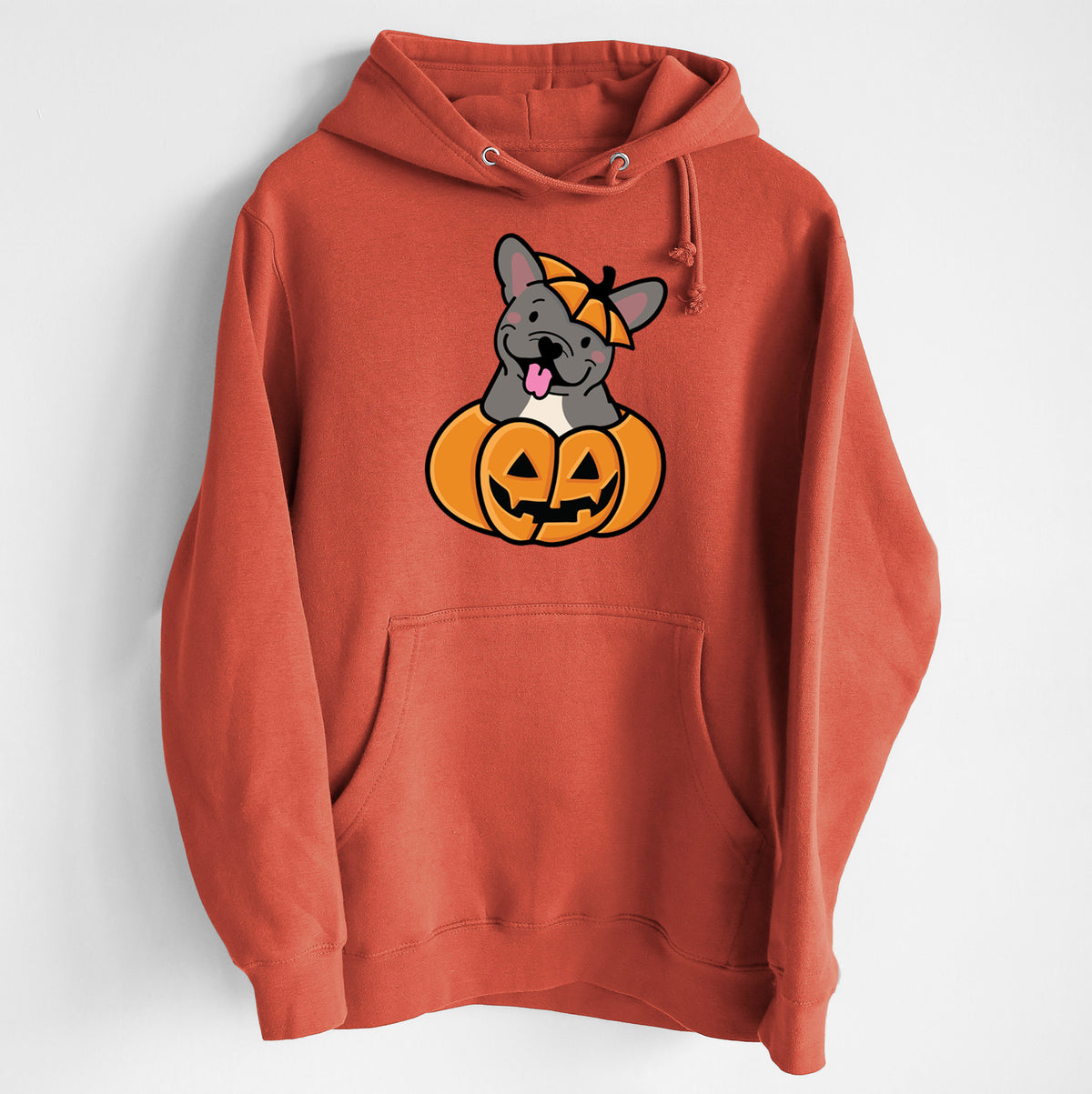 Pumpkin Pup - French Bulldog - Heavyweight Fleece Hoodie
