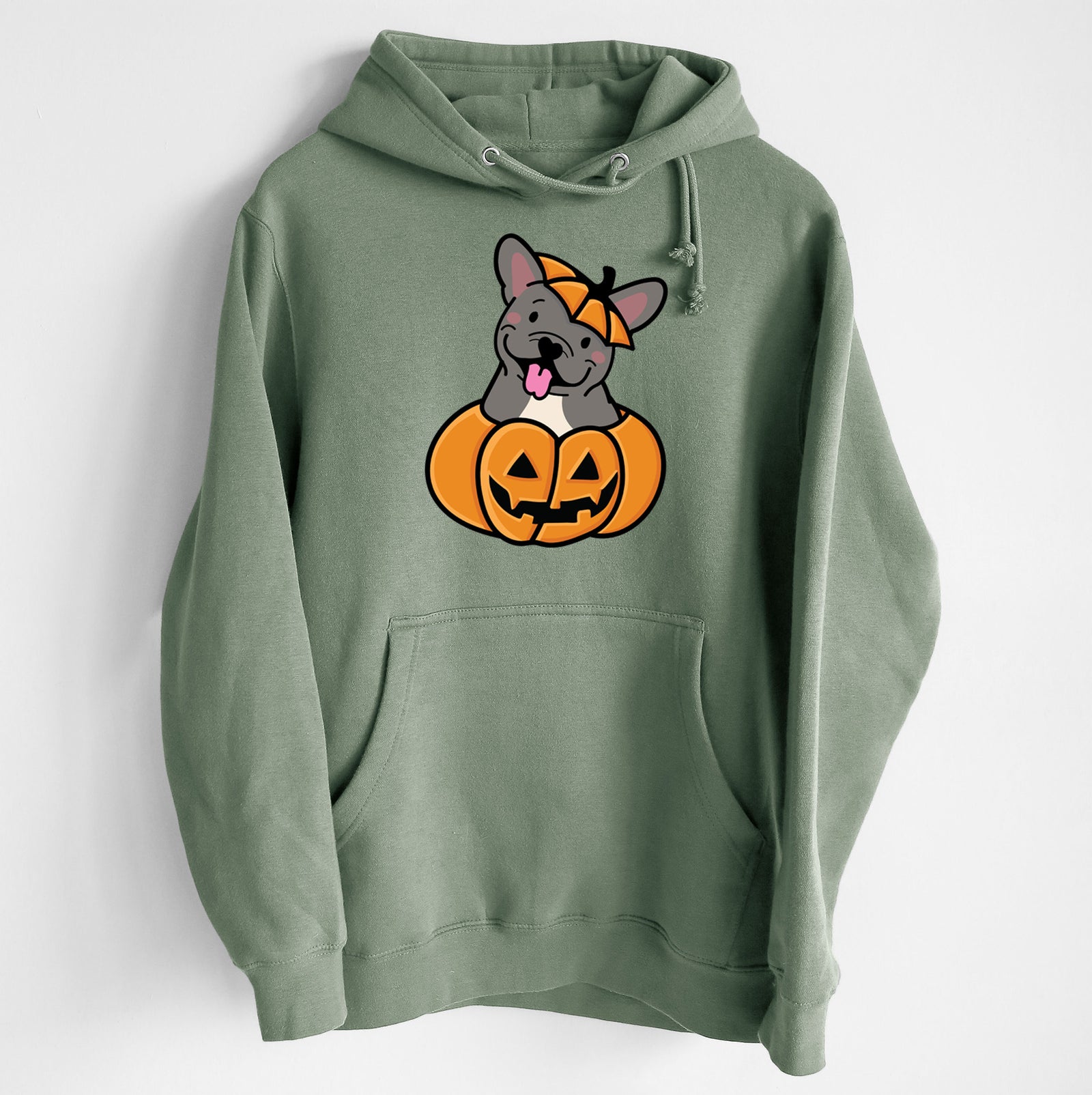 Pumpkin Pup - French Bulldog - Heavyweight Fleece Hoodie