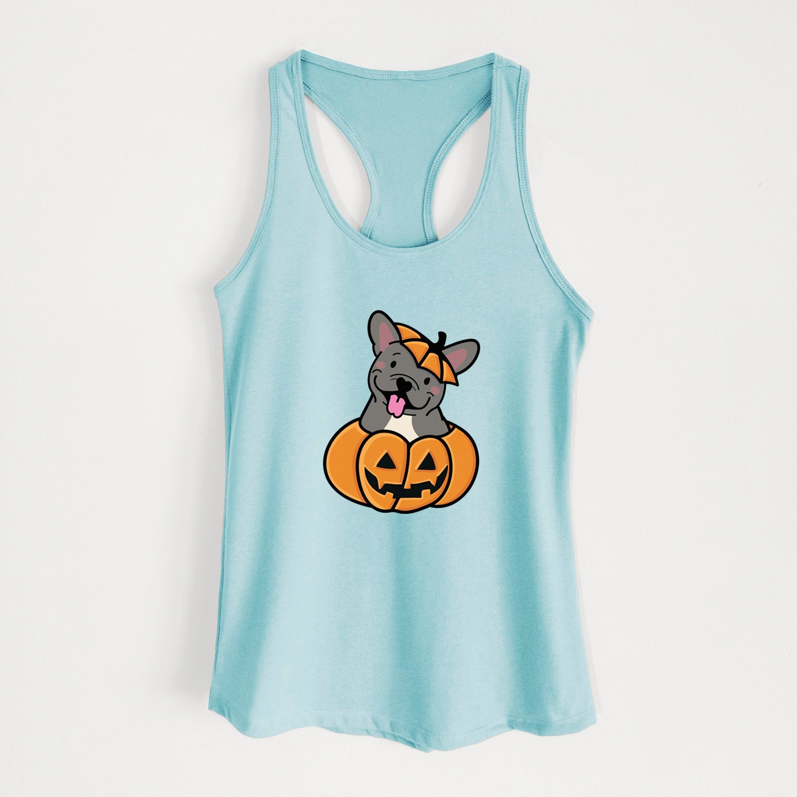 Pumpkin Pup - French Bulldog - Women's Racerback Tanktop