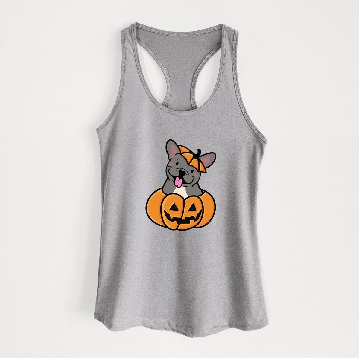 Pumpkin Pup - French Bulldog - Women's Racerback Tanktop