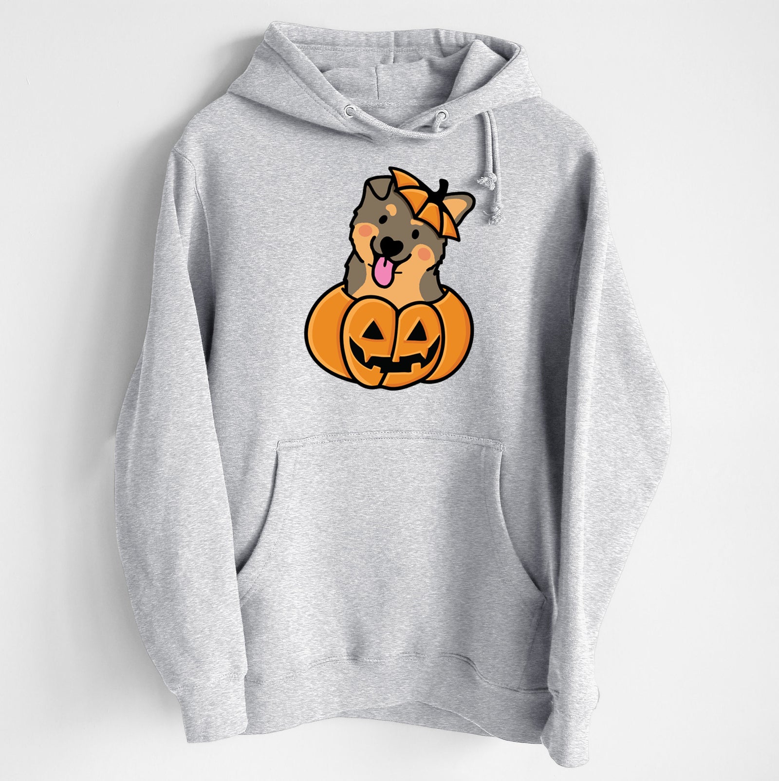 Pumpkin Pup - German Shepherd - Heavyweight Fleece Hoodie