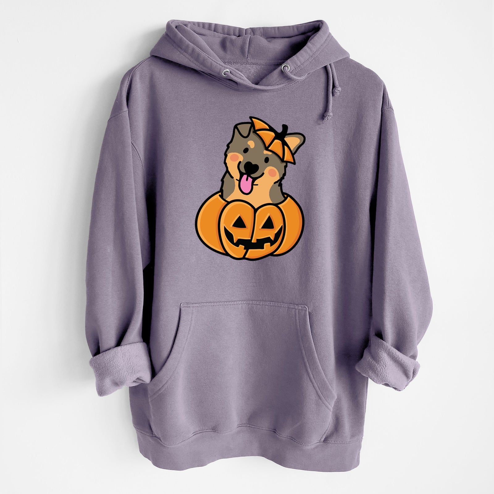 Pumpkin Pup - German Shepherd - Heavyweight Fleece Hoodie