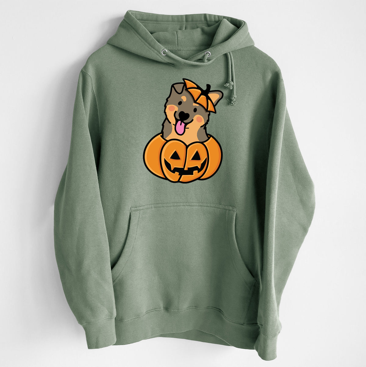 Pumpkin Pup - German Shepherd - Heavyweight Fleece Hoodie