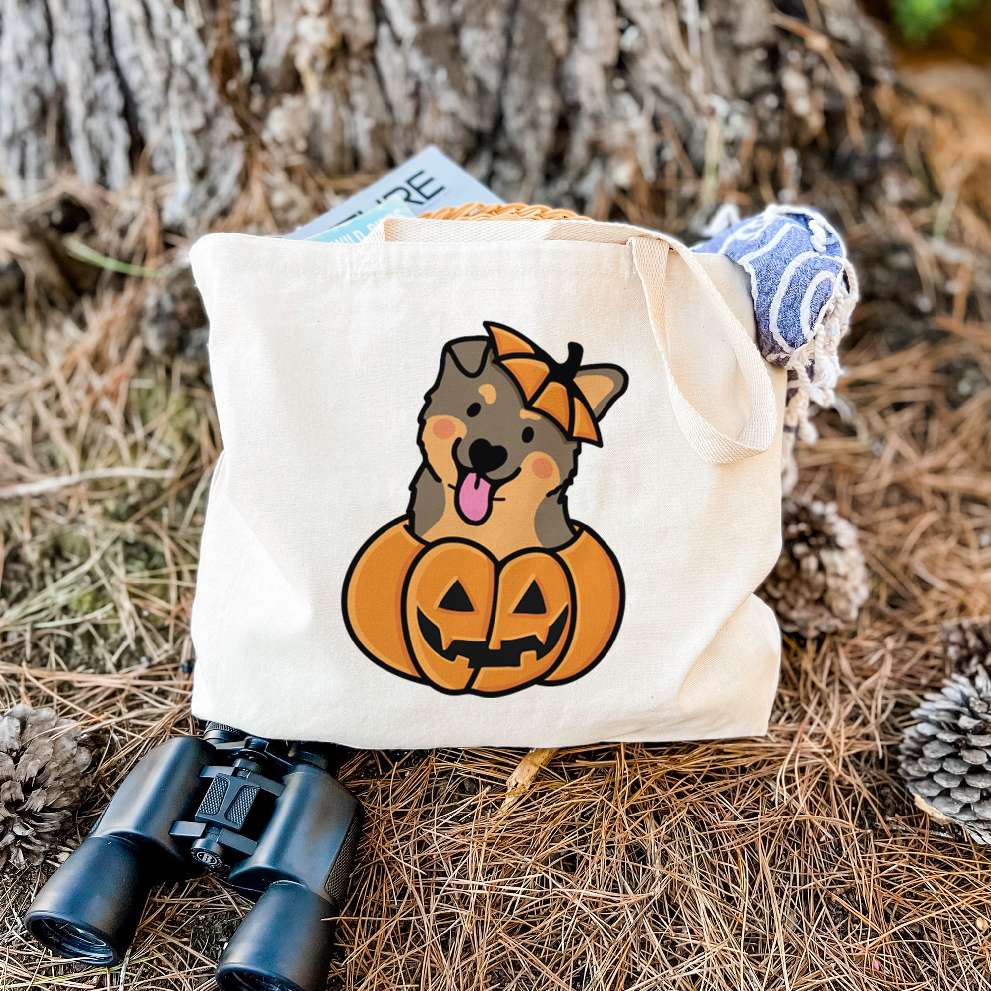 Pumpkin Pup - German Shepherd - Tote Bag