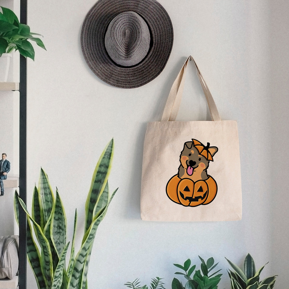 Pumpkin Pup - German Shepherd - Tote Bag