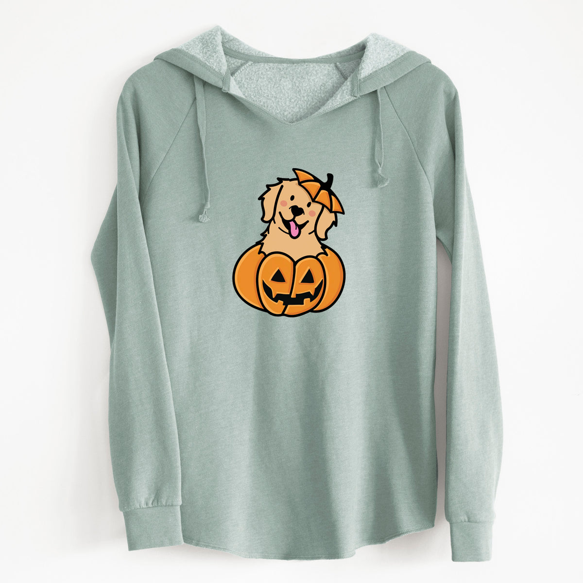 Pumpkin Pup - Golden Retriever - Cali Wave Hooded Sweatshirt