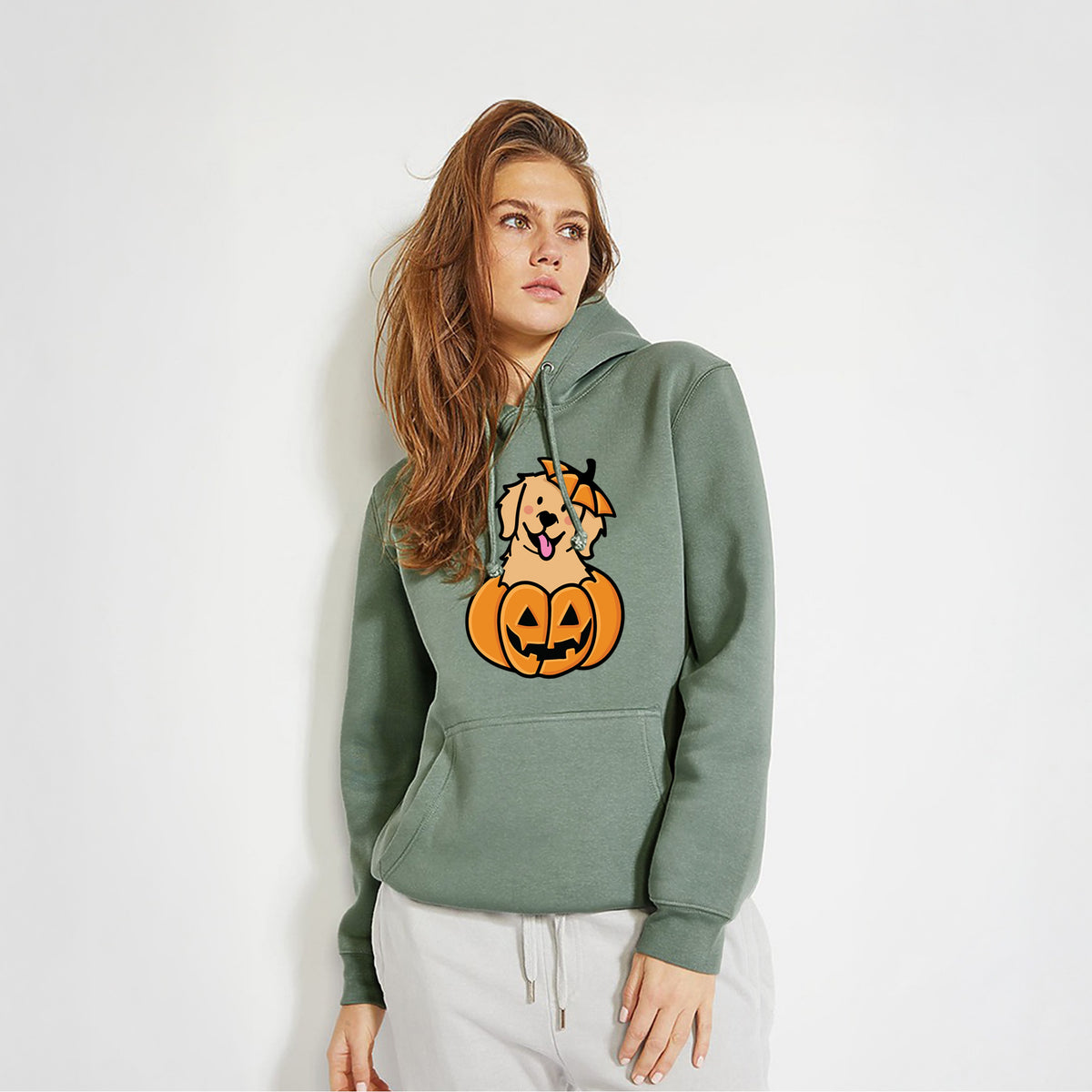 Pumpkin Pup - Golden Retriever - Heavyweight Fleece Hoodie