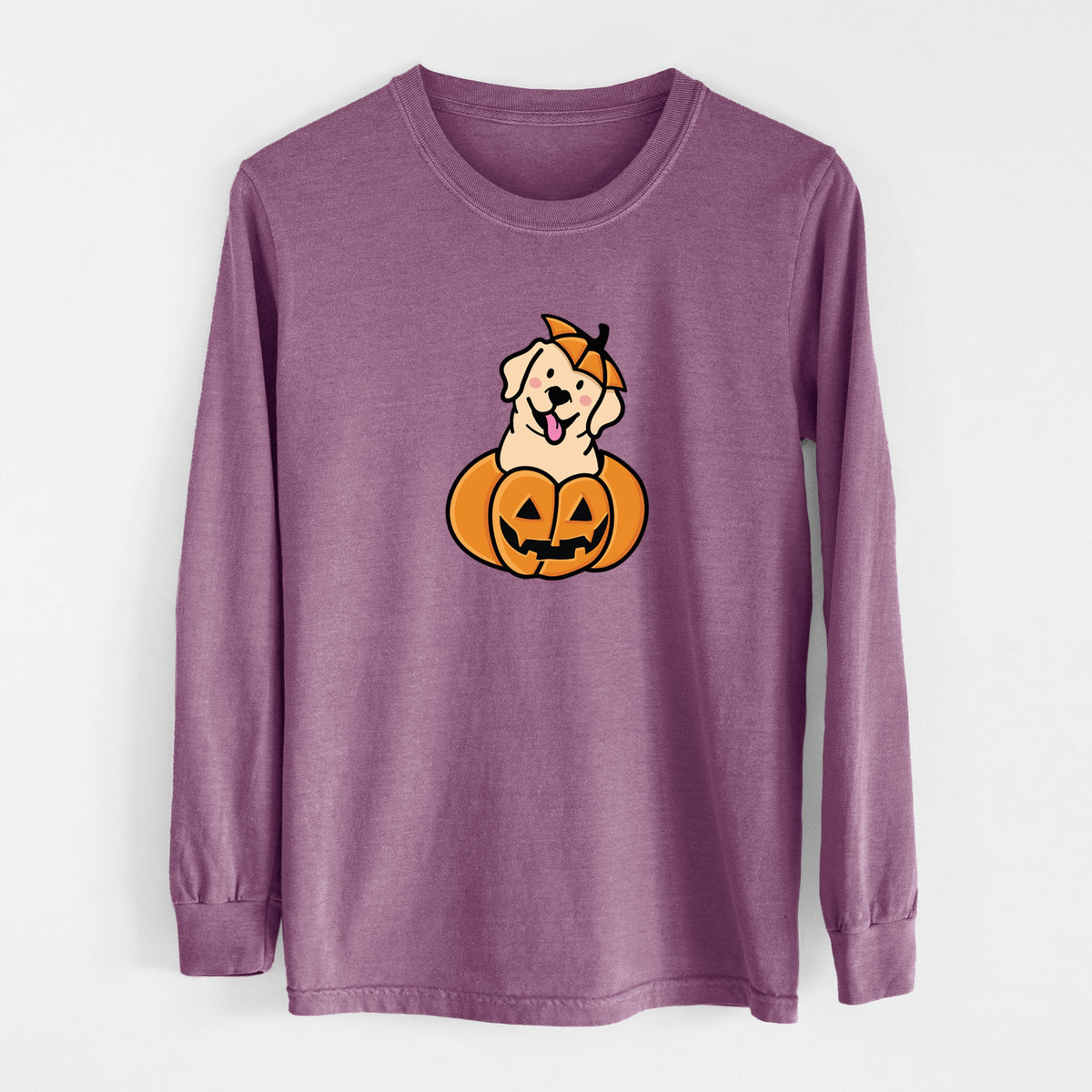 Pumpkin Pup - Labrador Retriever - Heavyweight 100% Cotton Long Sleeve