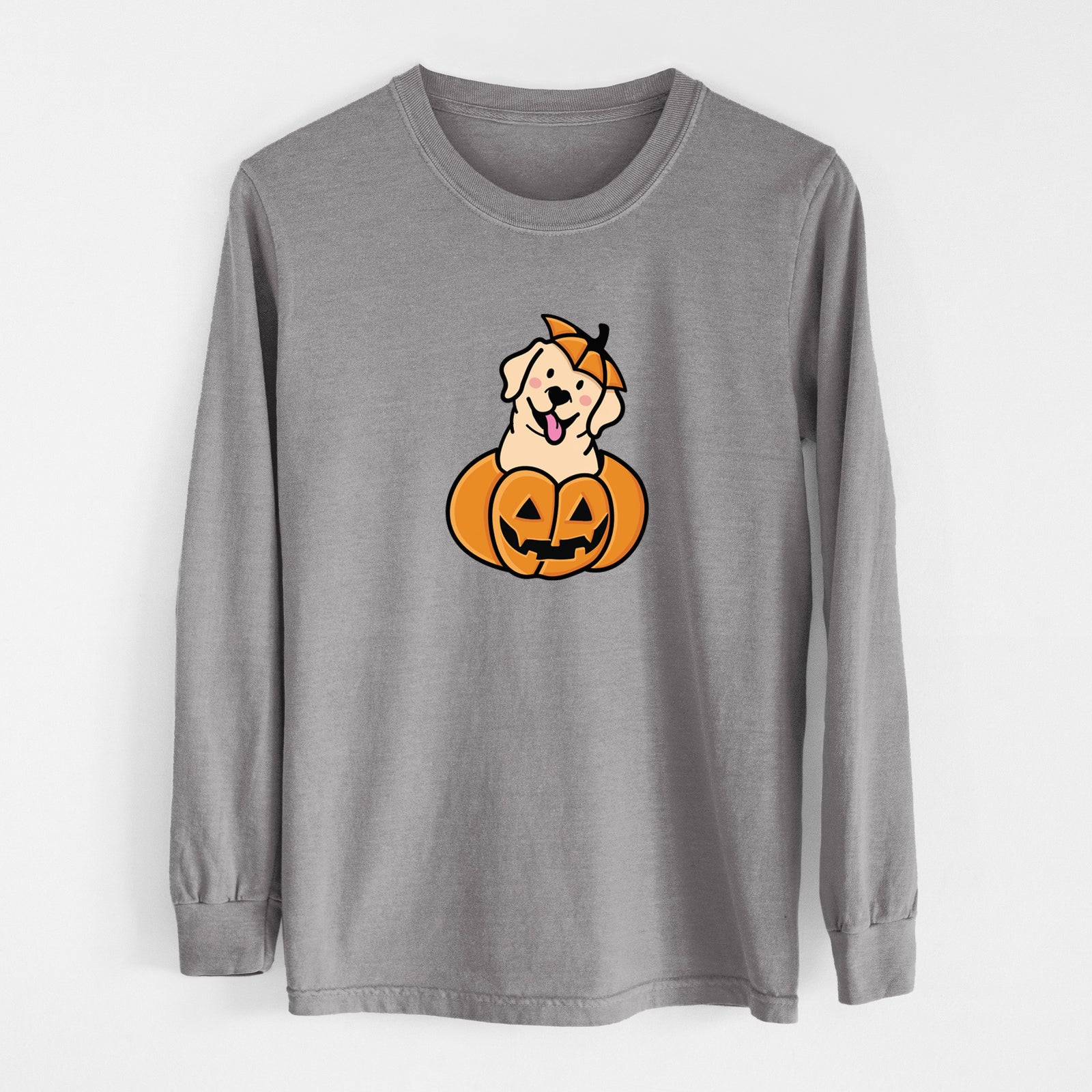 Pumpkin Pup - Labrador Retriever - Heavyweight 100% Cotton Long Sleeve
