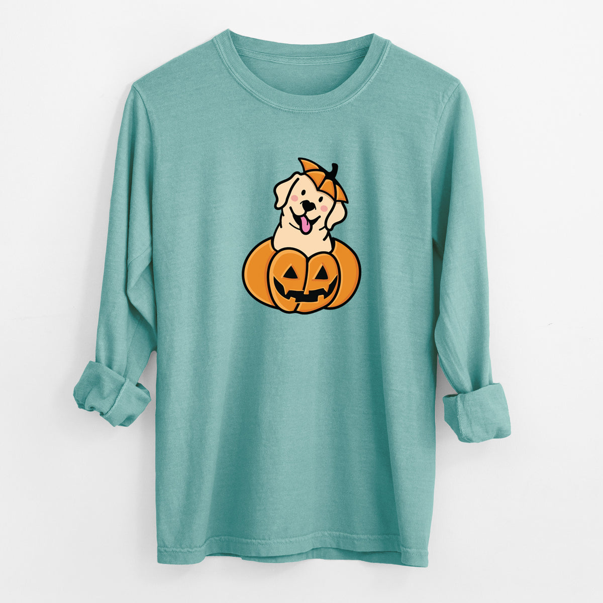 Pumpkin Pup - Labrador Retriever - Heavyweight 100% Cotton Long Sleeve