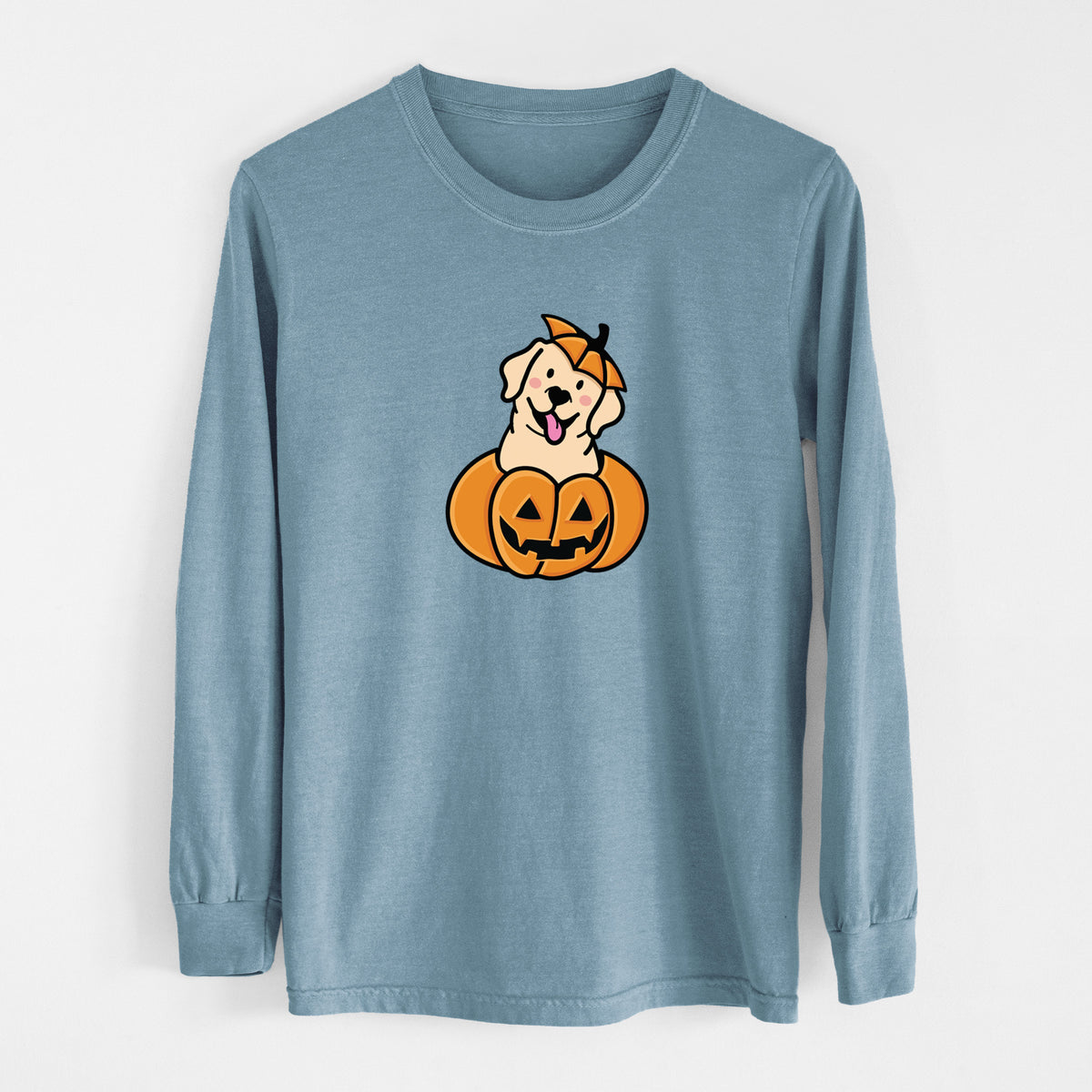 Pumpkin Pup - Labrador Retriever - Heavyweight 100% Cotton Long Sleeve