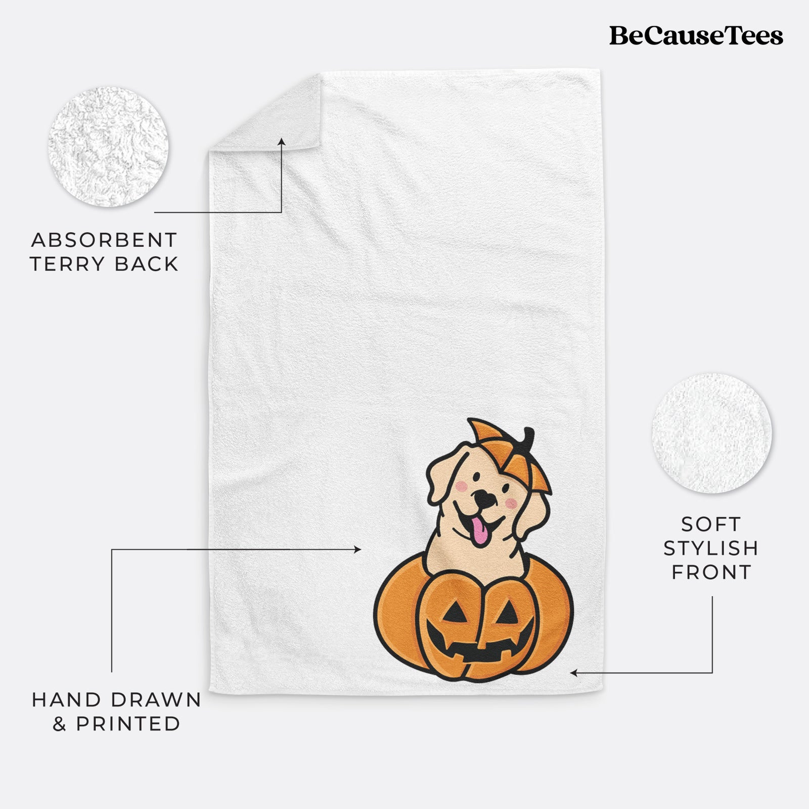 Pumpkin Pup - Labrador Retriever Hand Towel