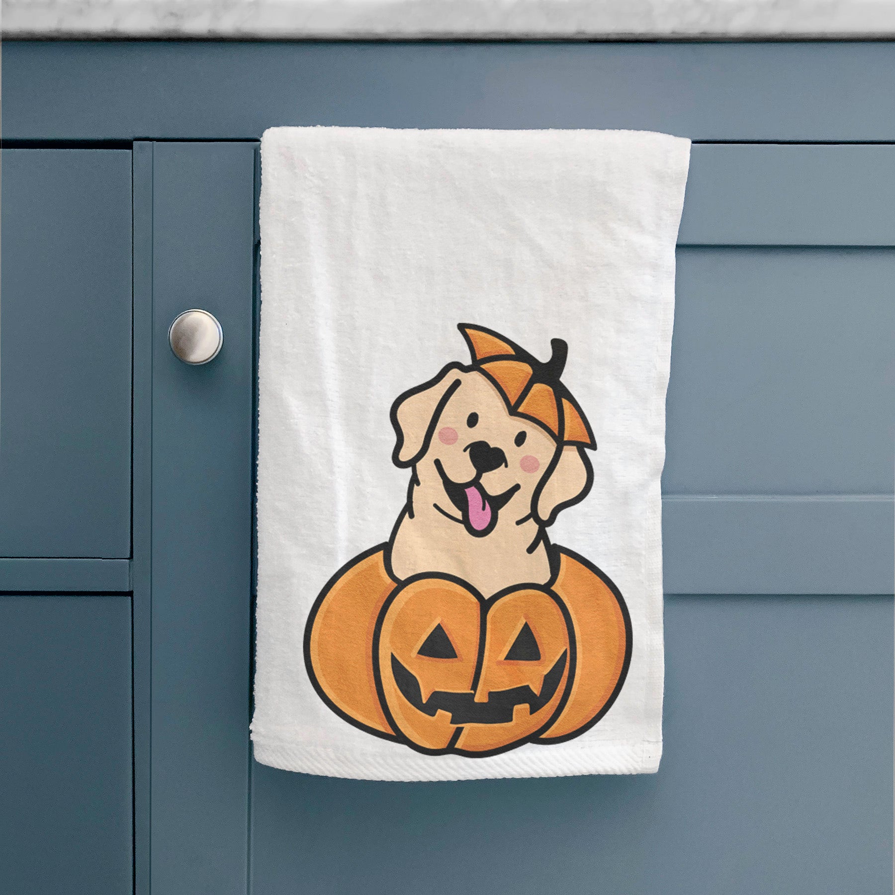 Pumpkin Pup - Labrador Retriever Hand Towel