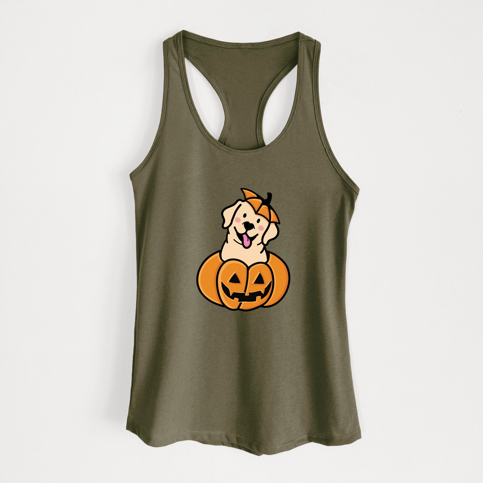 Pumpkin Pup - Labrador Retriever - Women's Racerback Tanktop