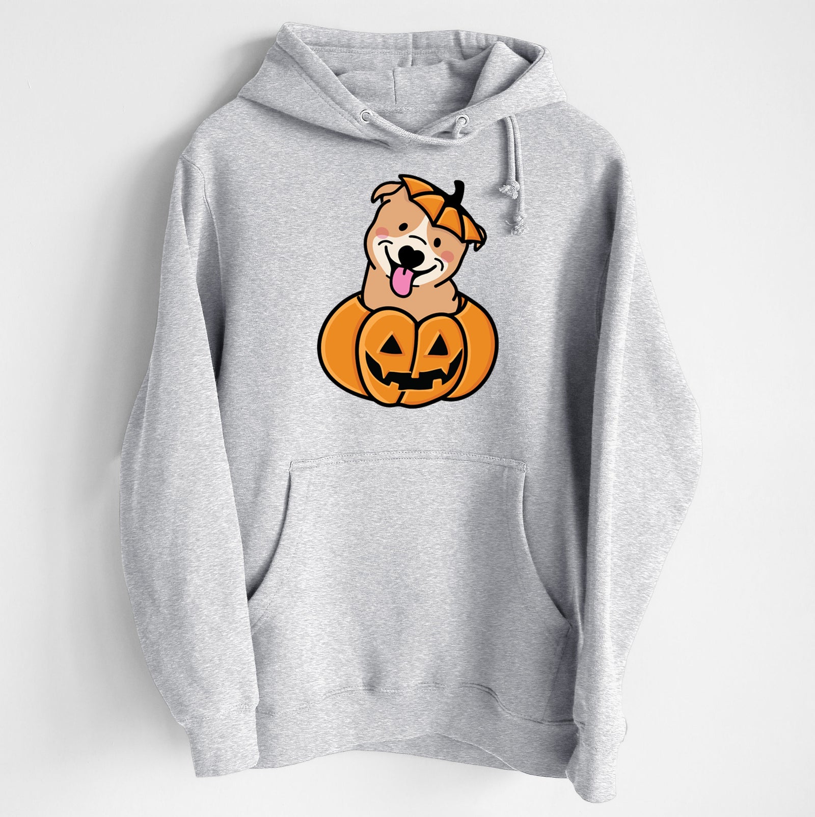 Pumpkin Pup - Pitbull - Heavyweight Fleece Hoodie