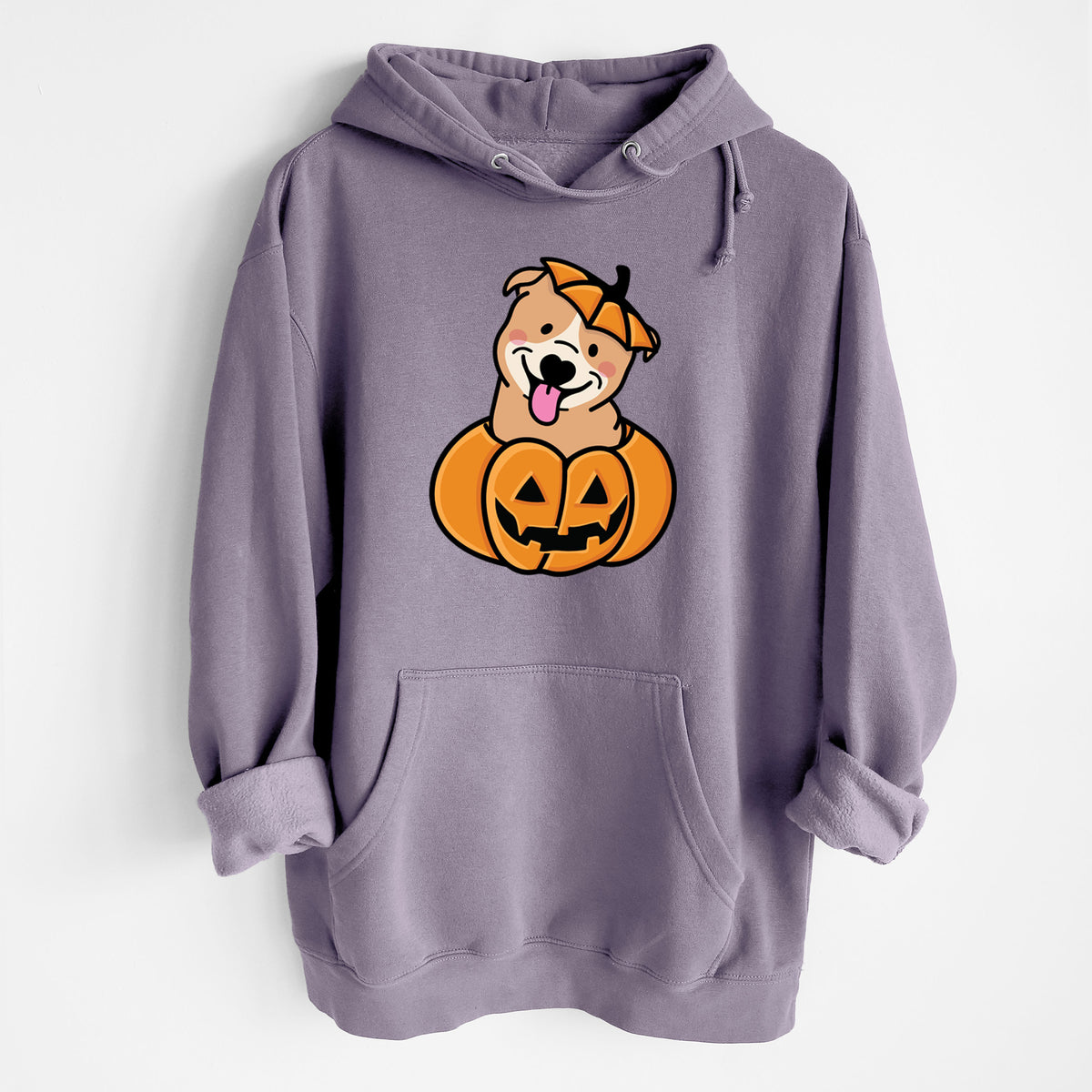 Pumpkin Pup - Pitbull - Heavyweight Fleece Hoodie