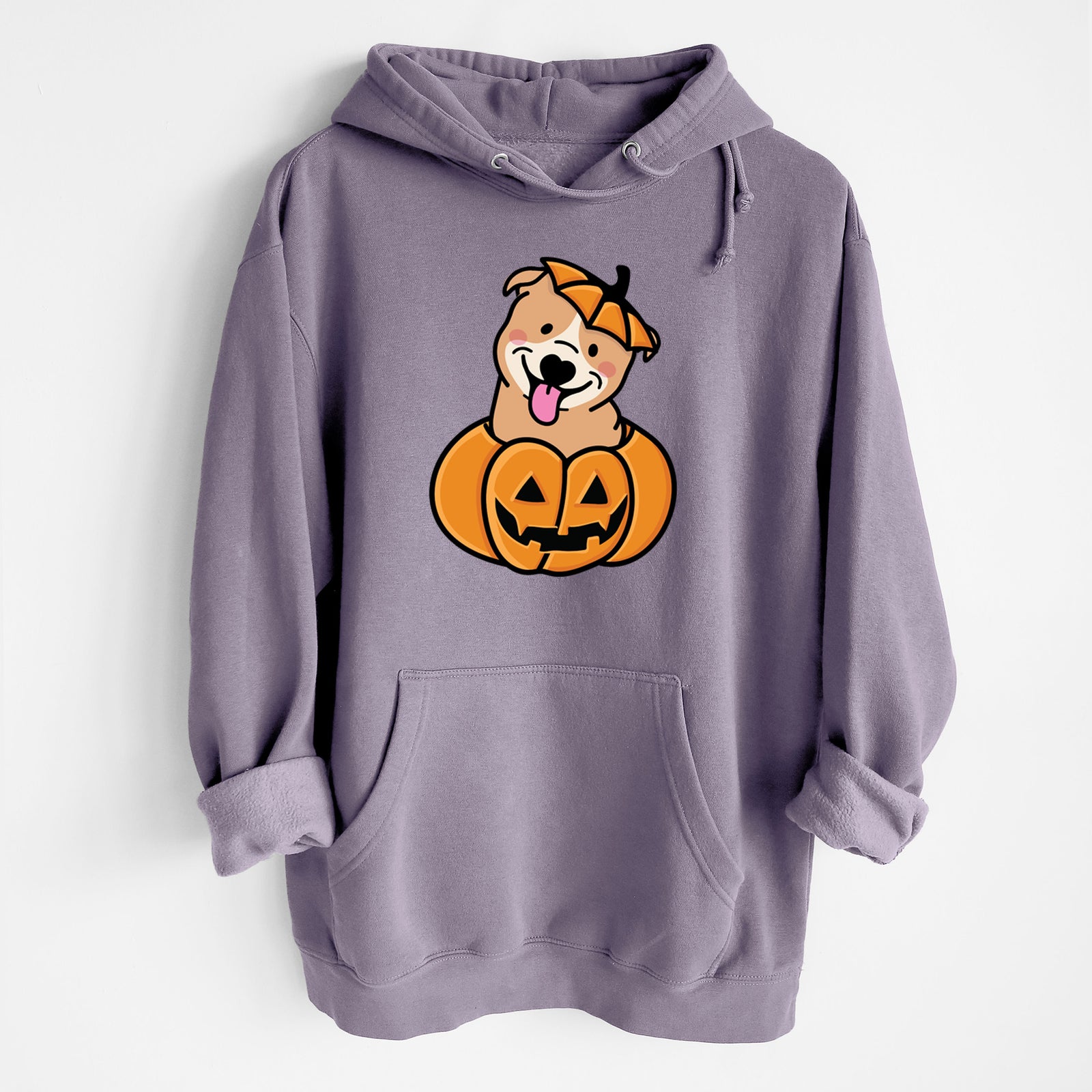 Pumpkin Pup - Pitbull - Heavyweight Fleece Hoodie