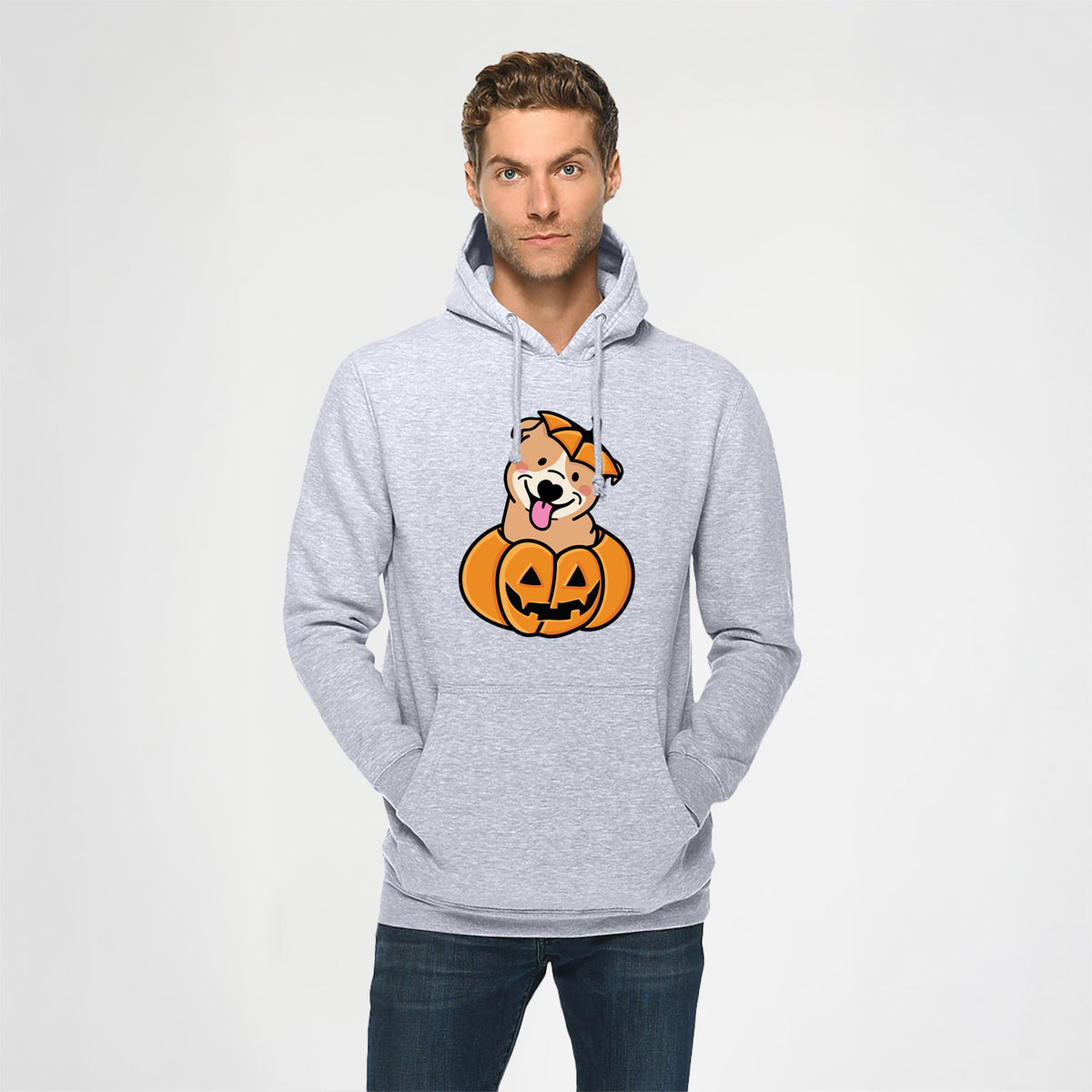 Pumpkin Pup - Pitbull - Heavyweight Fleece Hoodie
