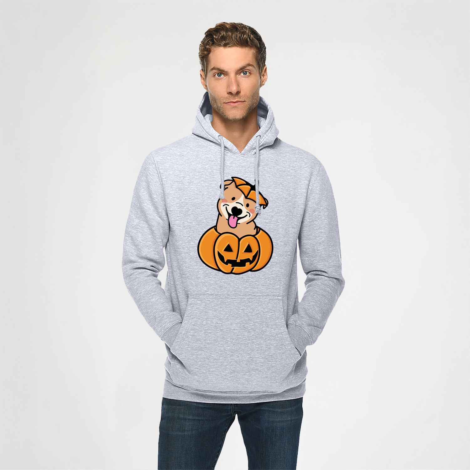 Pumpkin Pup - Pitbull - Heavyweight Fleece Hoodie