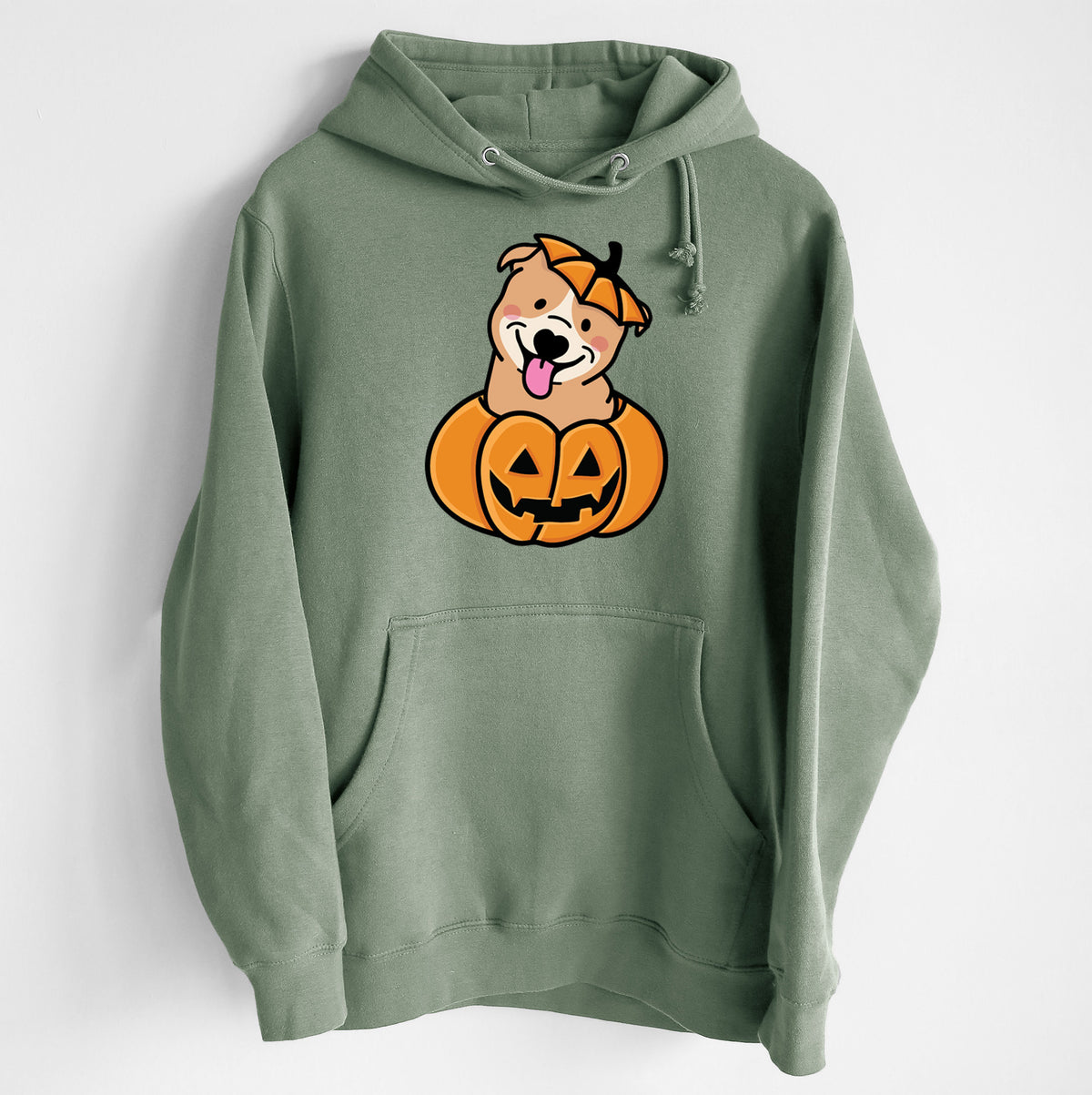 Pumpkin Pup - Pitbull - Heavyweight Fleece Hoodie
