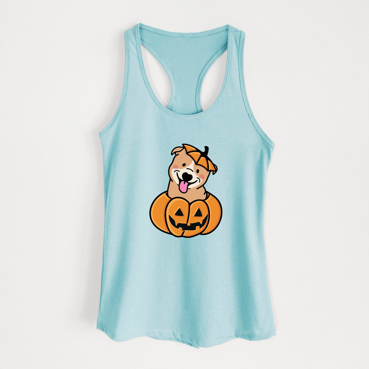 Pumpkin Pup - Pitbull - Women's Racerback Tanktop