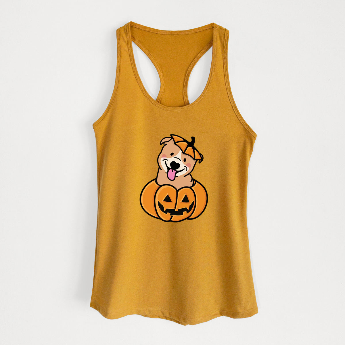 Pumpkin Pup - Pitbull - Women's Racerback Tanktop