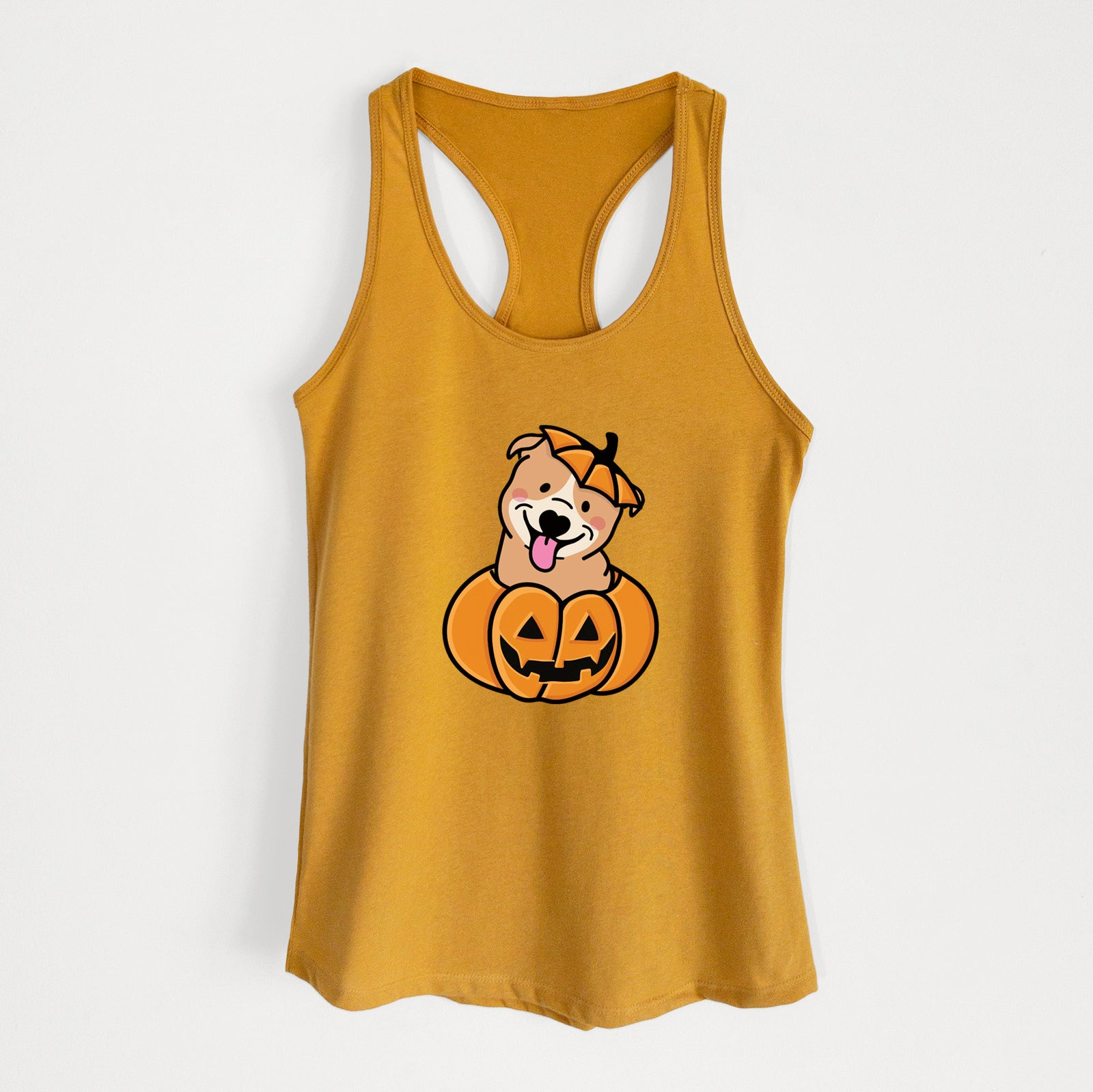 Pumpkin Pup - Pitbull - Women's Racerback Tanktop