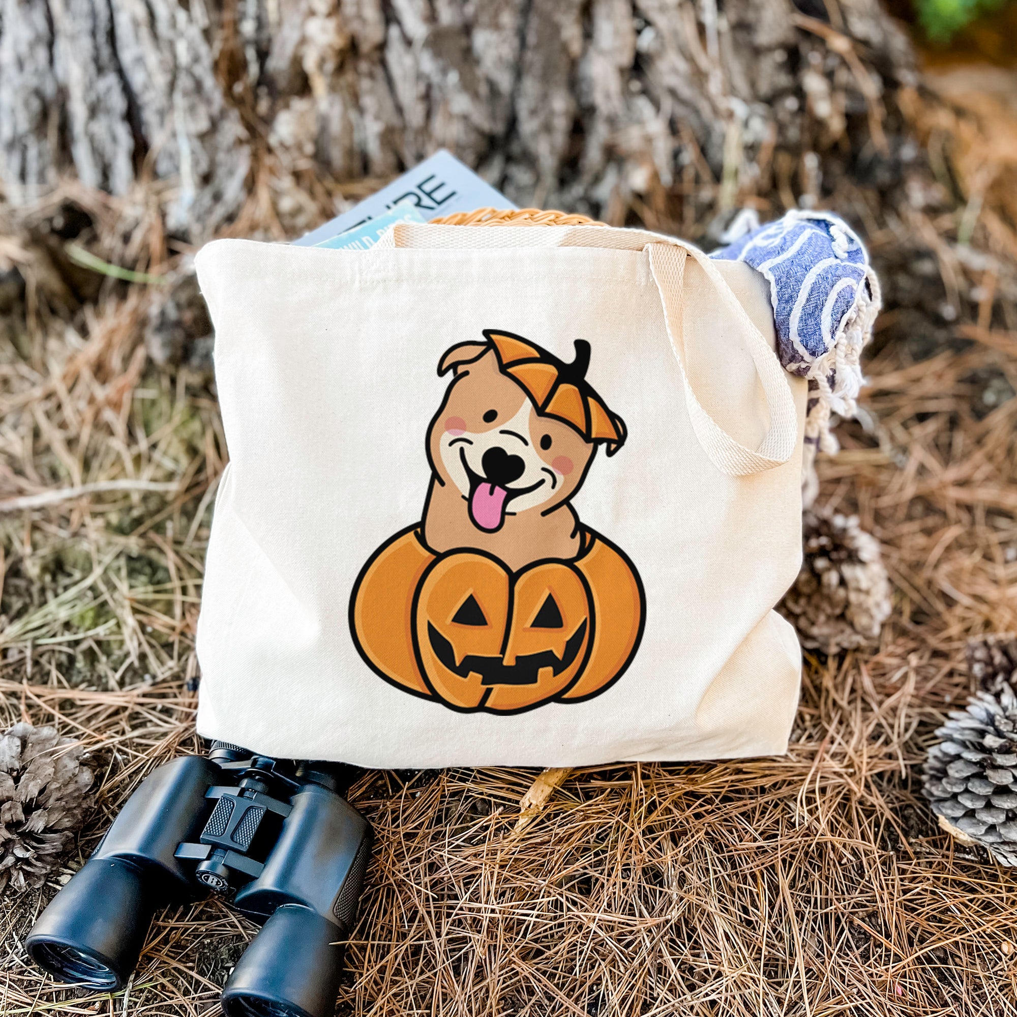 Pumpkin Pup - Pitbull - Tote Bag