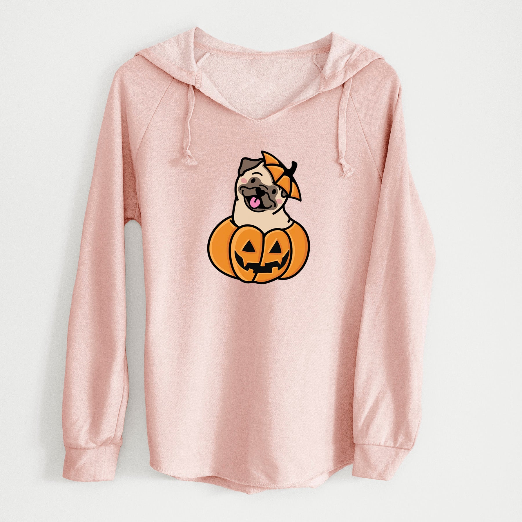 Pumpkin Pup - Pug - Cali Wave Hooded Sweatshirt