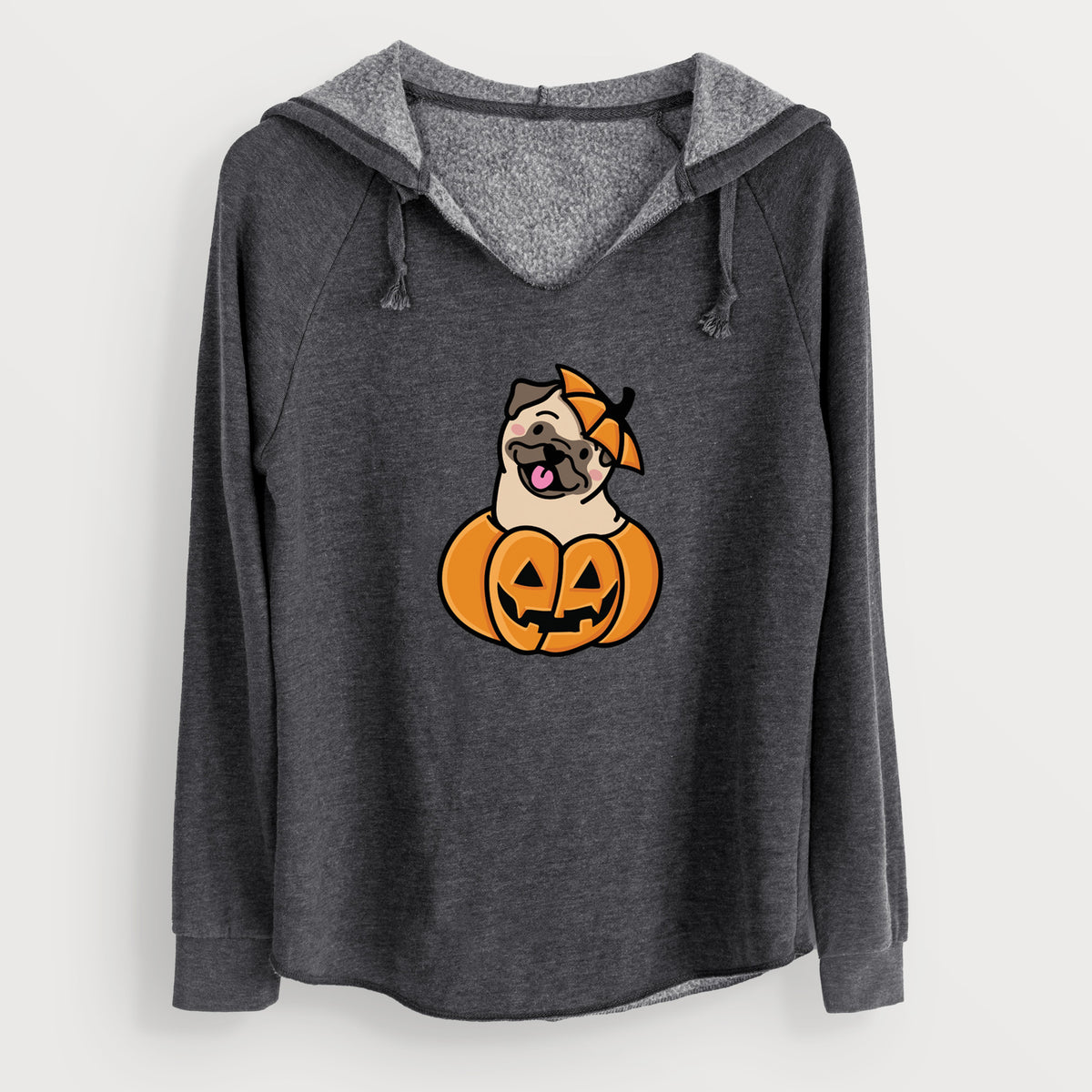 Pumpkin Pup - Pug - Cali Wave Hooded Sweatshirt