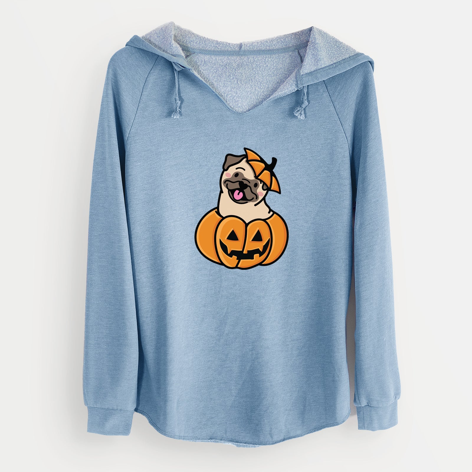 Pumpkin Pup - Pug - Cali Wave Hooded Sweatshirt
