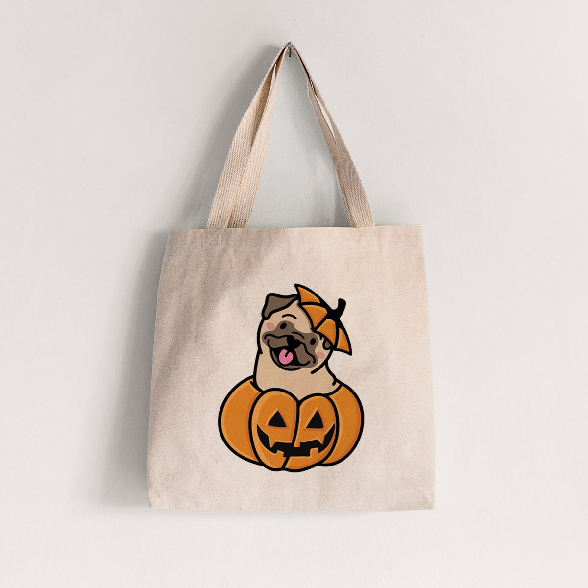 Pumpkin Pup - Pug - Tote Bag