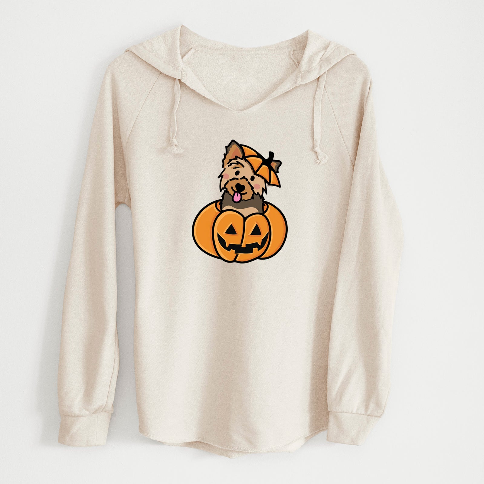 Pumpkin Pup - Yorkie - Cali Wave Hooded Sweatshirt