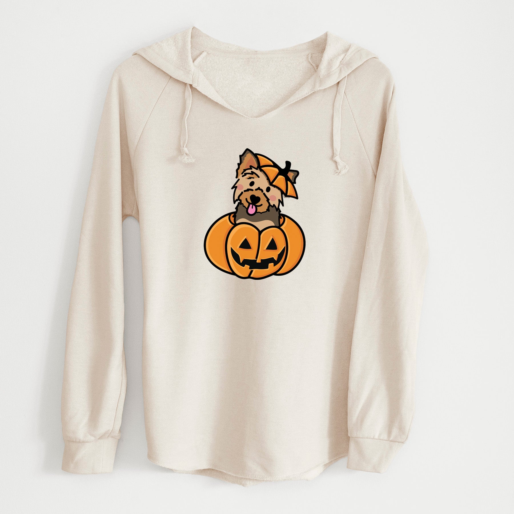 Pumpkin Pup - Yorkie - Cali Wave Hooded Sweatshirt