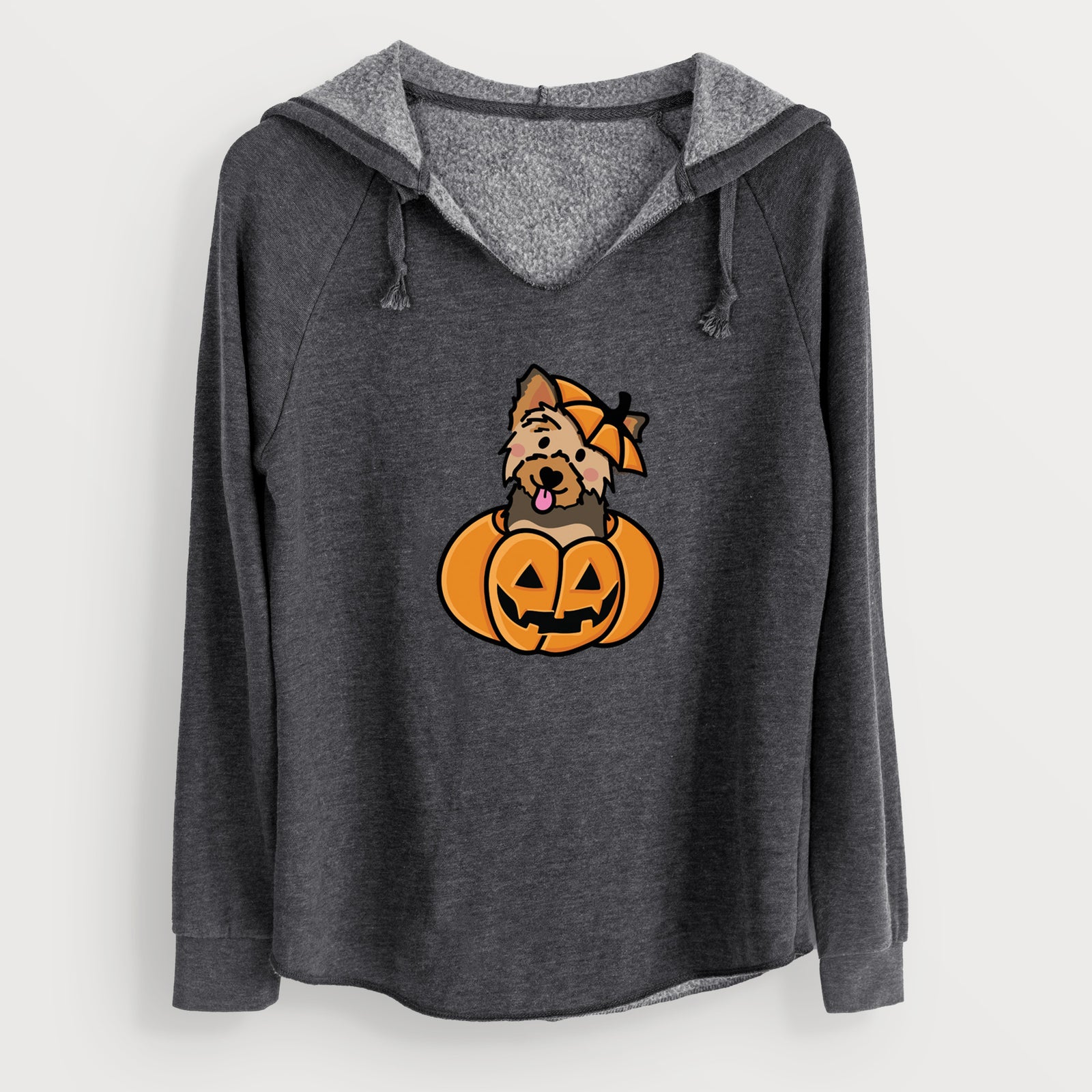 Pumpkin Pup - Yorkie - Cali Wave Hooded Sweatshirt