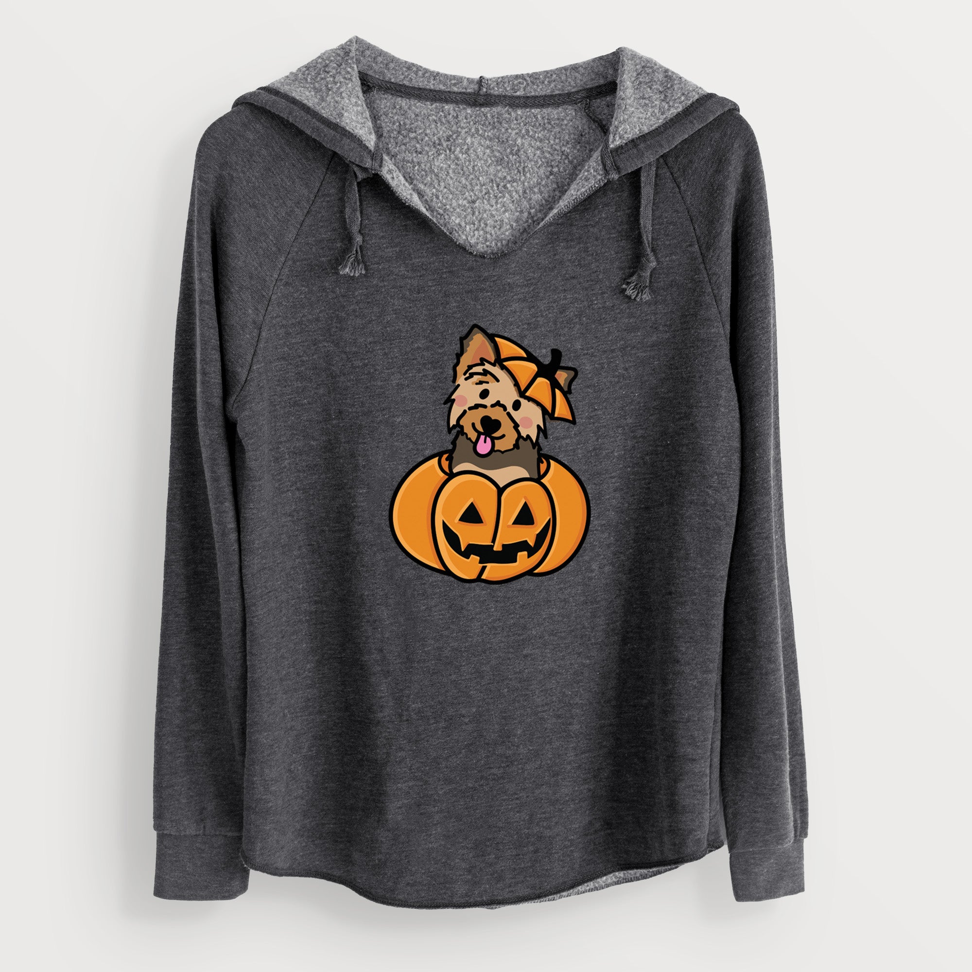 Pumpkin Pup - Yorkie - Cali Wave Hooded Sweatshirt