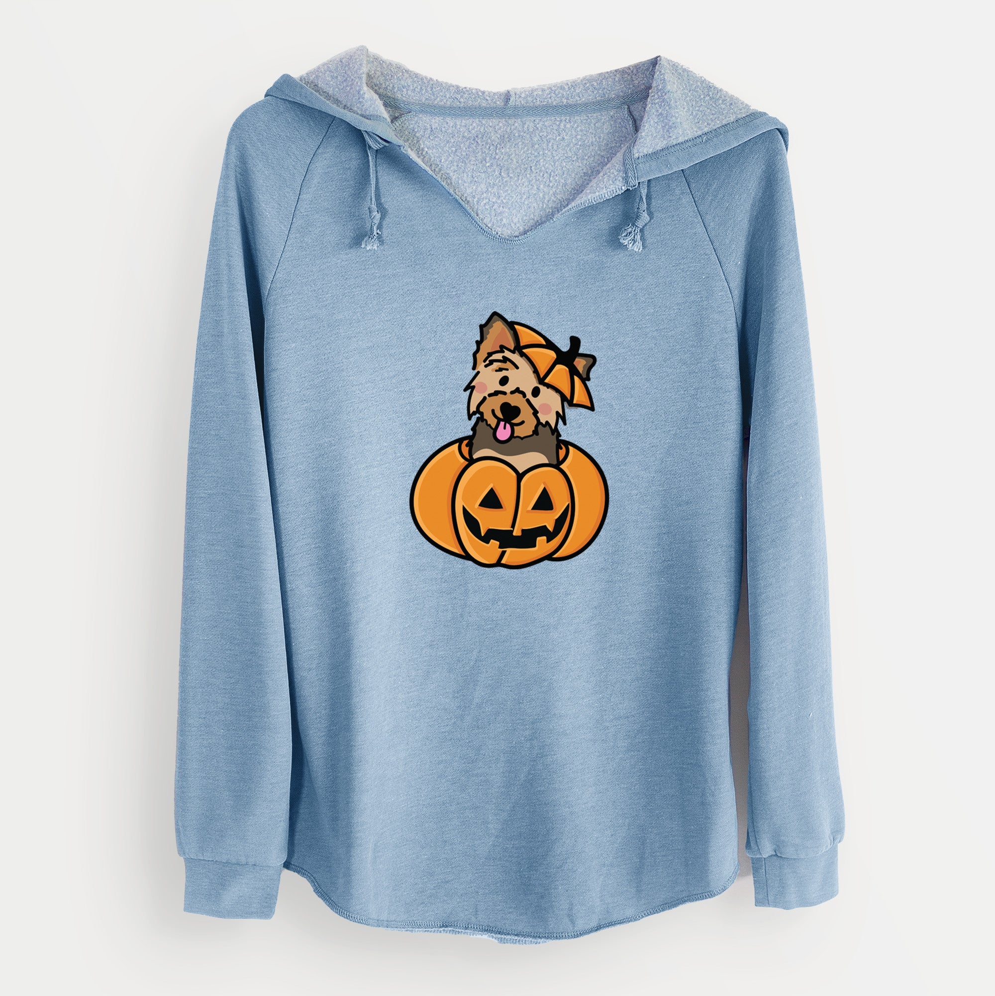 Pumpkin Pup - Yorkie - Cali Wave Hooded Sweatshirt
