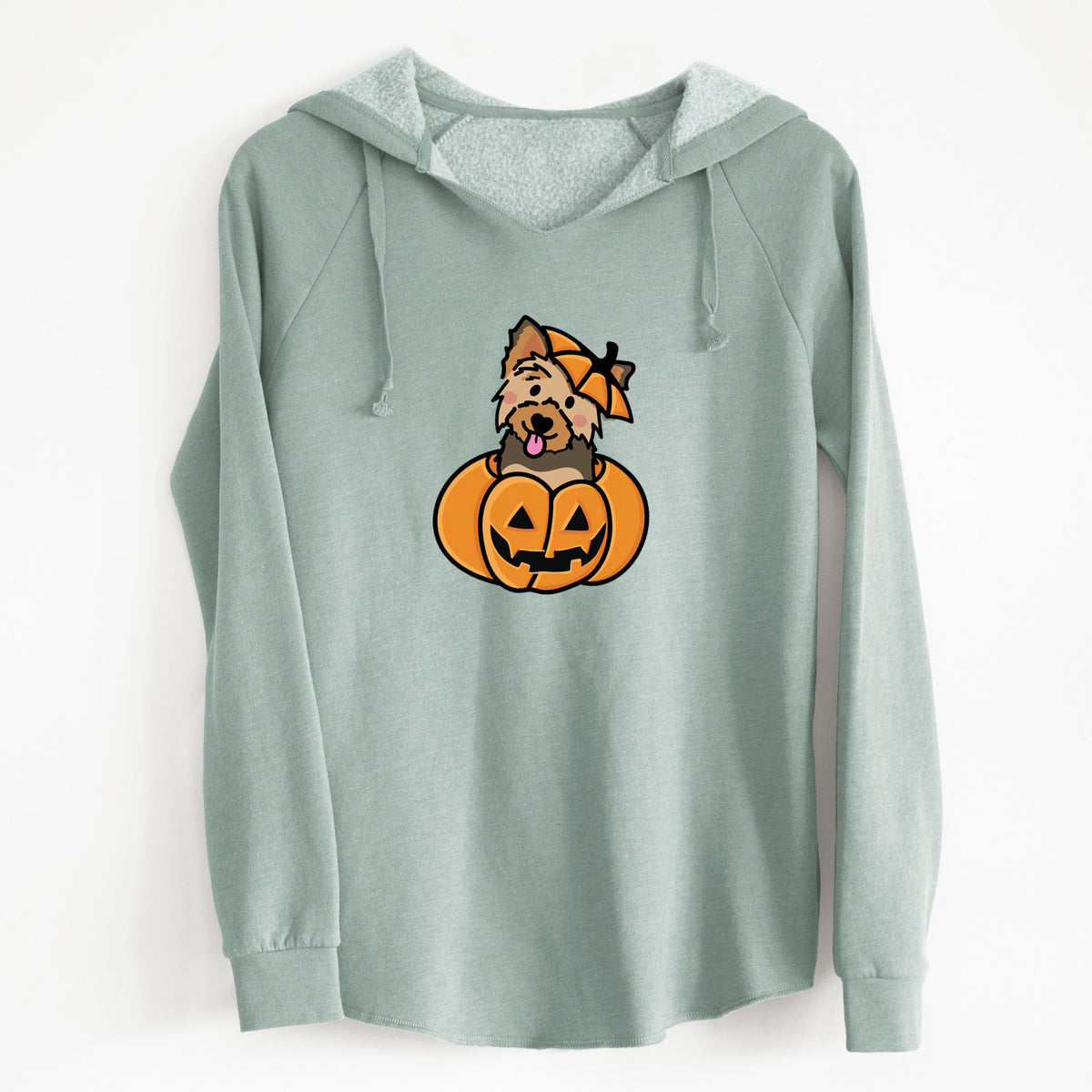 Pumpkin Pup - Yorkie - Cali Wave Hooded Sweatshirt