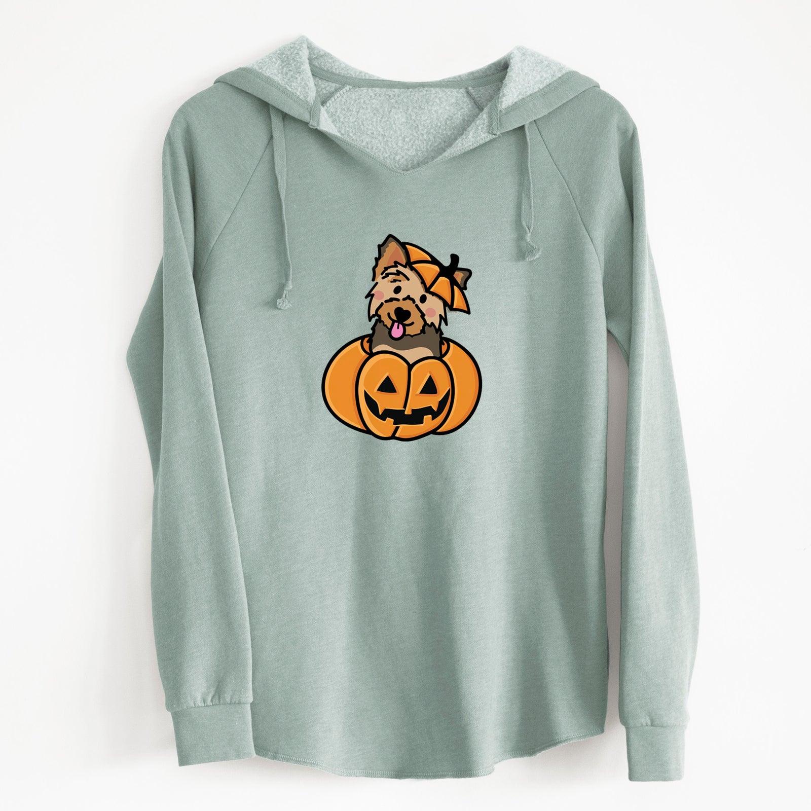 Pumpkin Pup - Yorkie - Cali Wave Hooded Sweatshirt