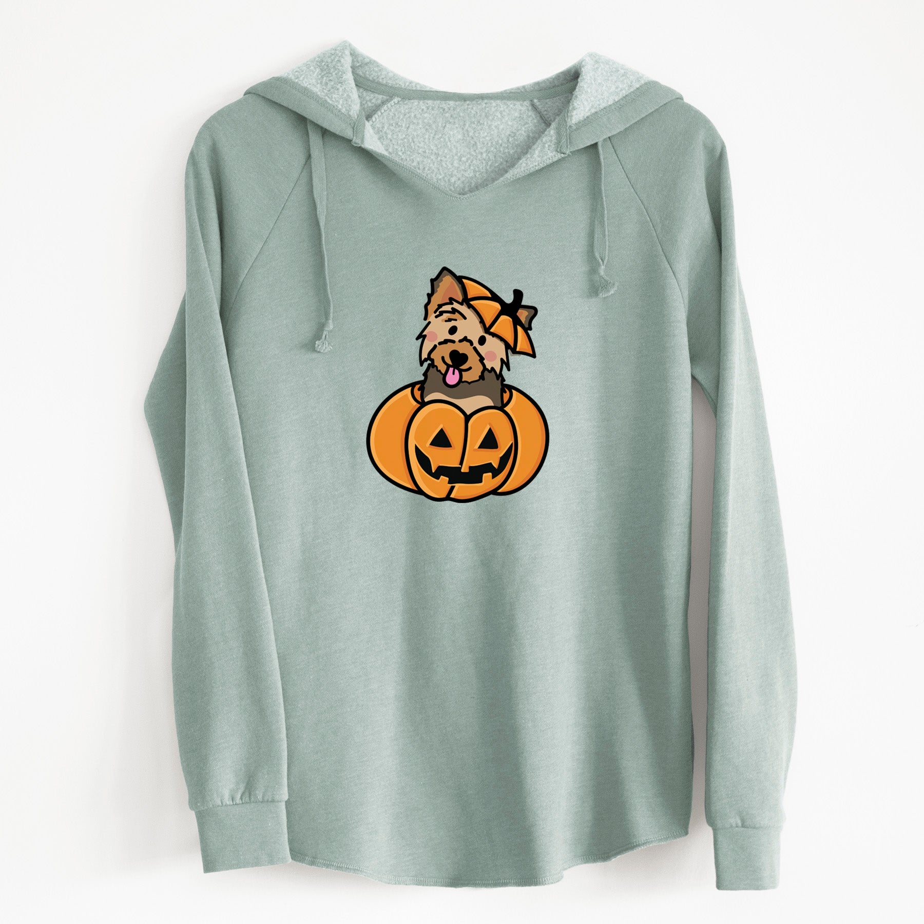 Pumpkin Pup - Yorkie - Cali Wave Hooded Sweatshirt